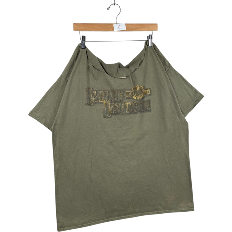 Vintage Harley Davidson Black Bear Flaming Graphic T-Shirt