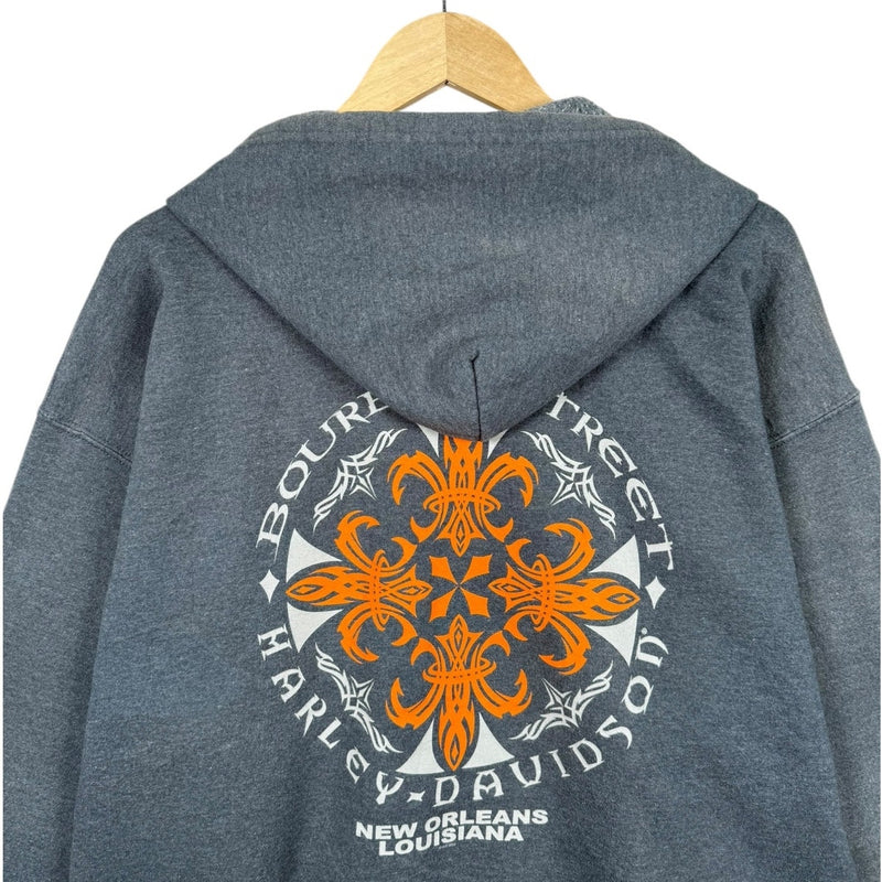 Vintage Harley Davidson Skull Full Zip Hoodie