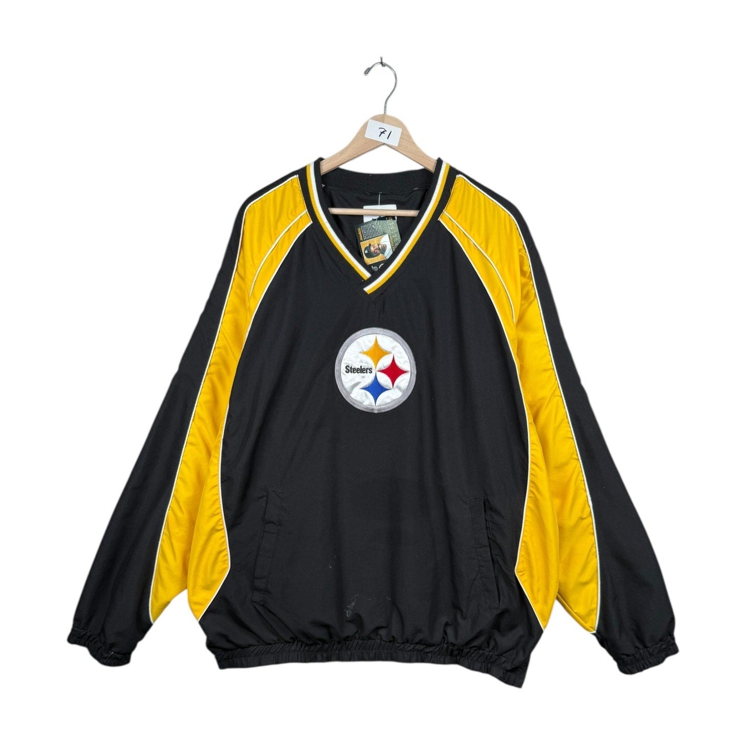 Vintage Pittsburgh Steelers NFL V Neck Windbreaker