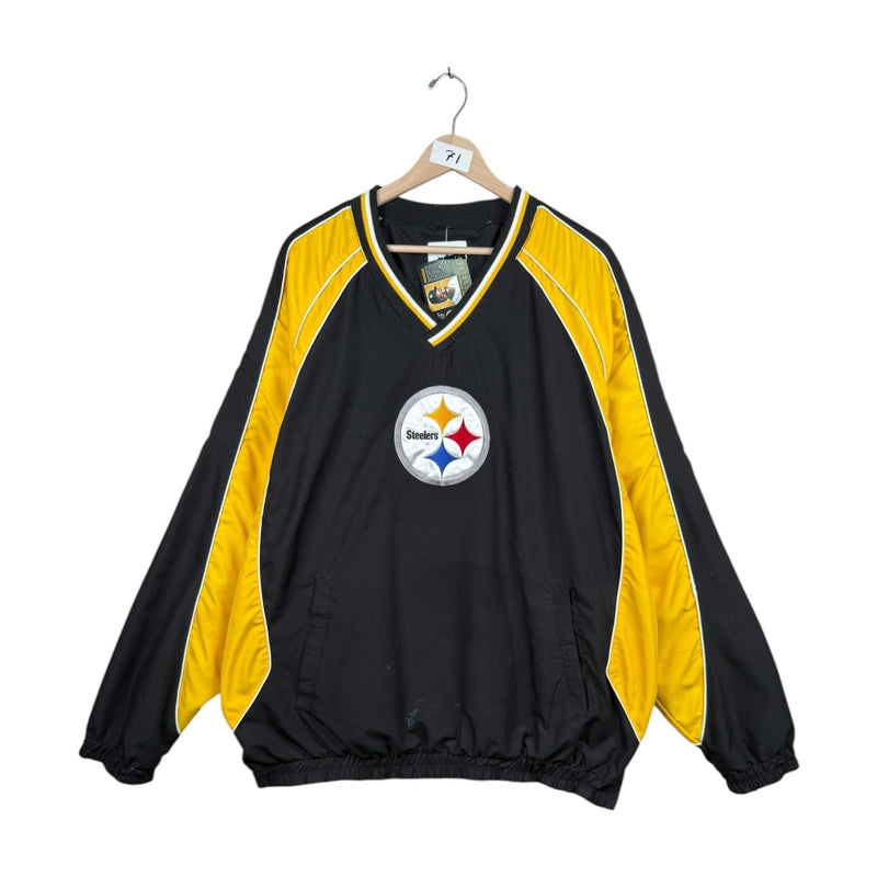 Vintage Pittsburgh Steelers NFL V Neck Windbreaker