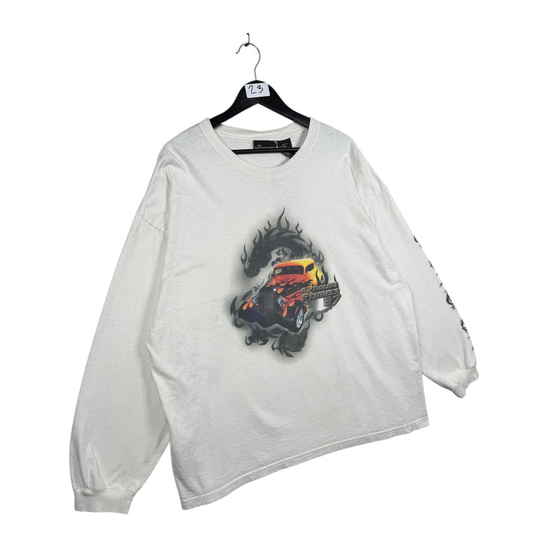 ***measurement*** Vintage Phat Phlames Hot Rod Flames T-Shirt