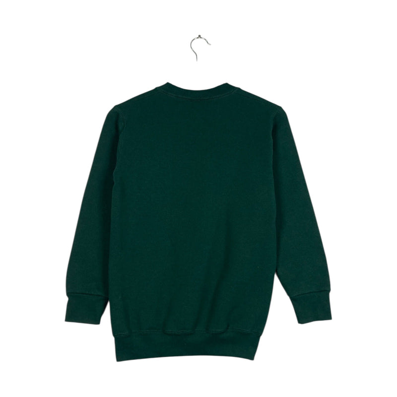 Vintage Youth Green Bay Packers Logo Spellout NFL Crewneck