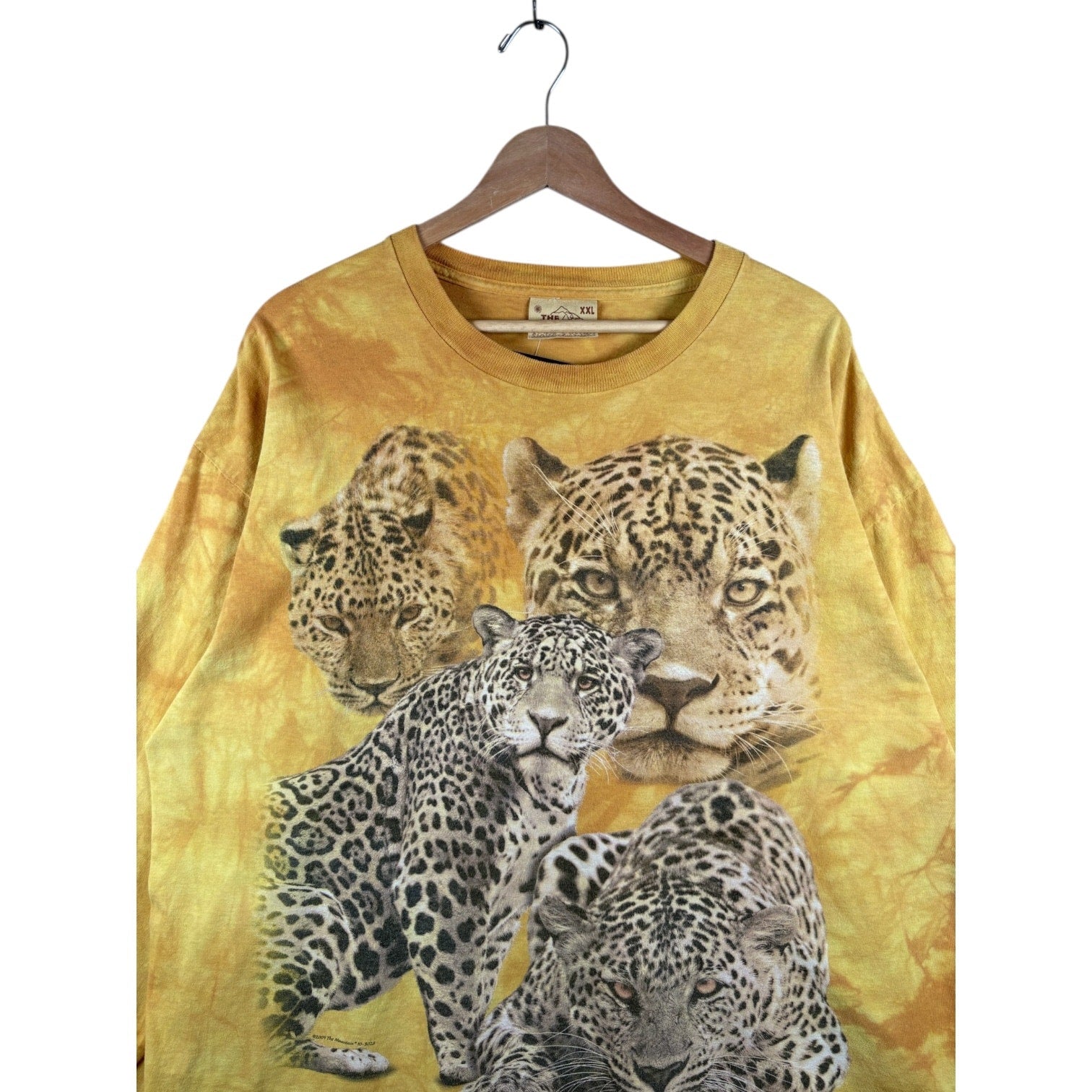 Vintage Tie Dye Leopard Print Long Sleeve