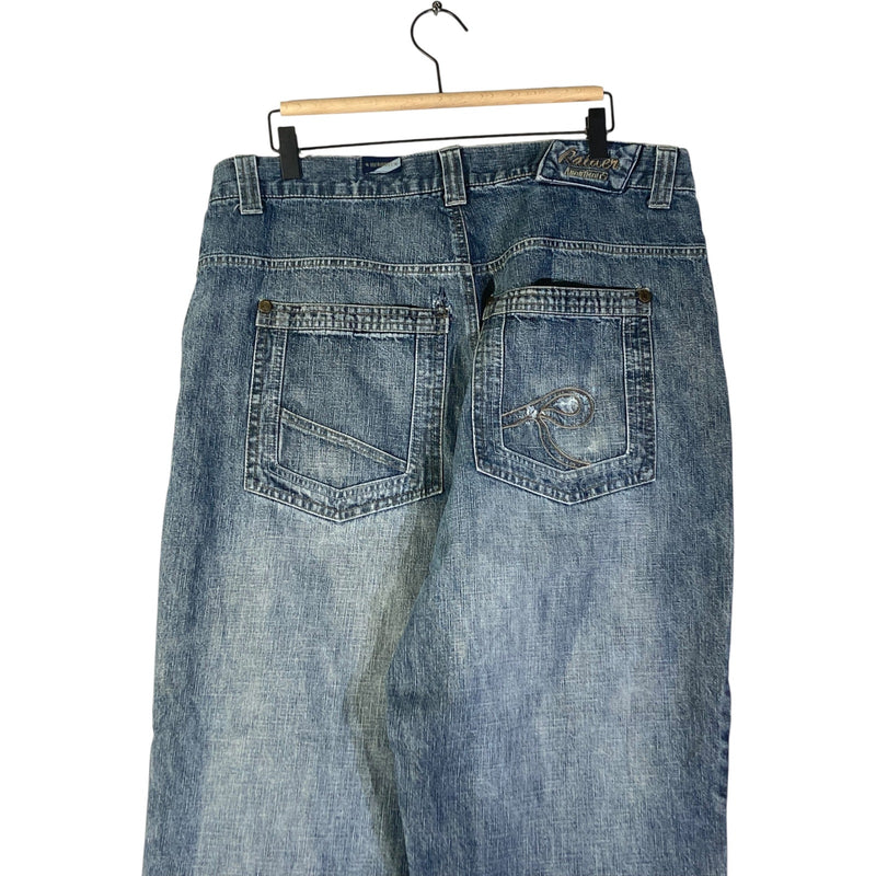 Vintage Raider Utility Straight Leg Denim Jeans 36x30