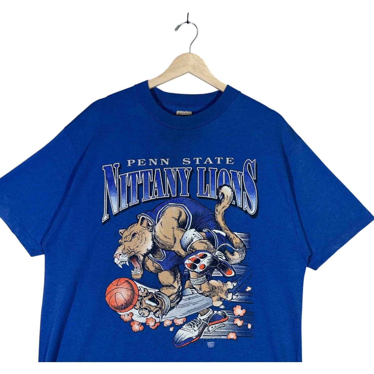 Vintage Penn State Nittany Lions Mascot Basketball Tee