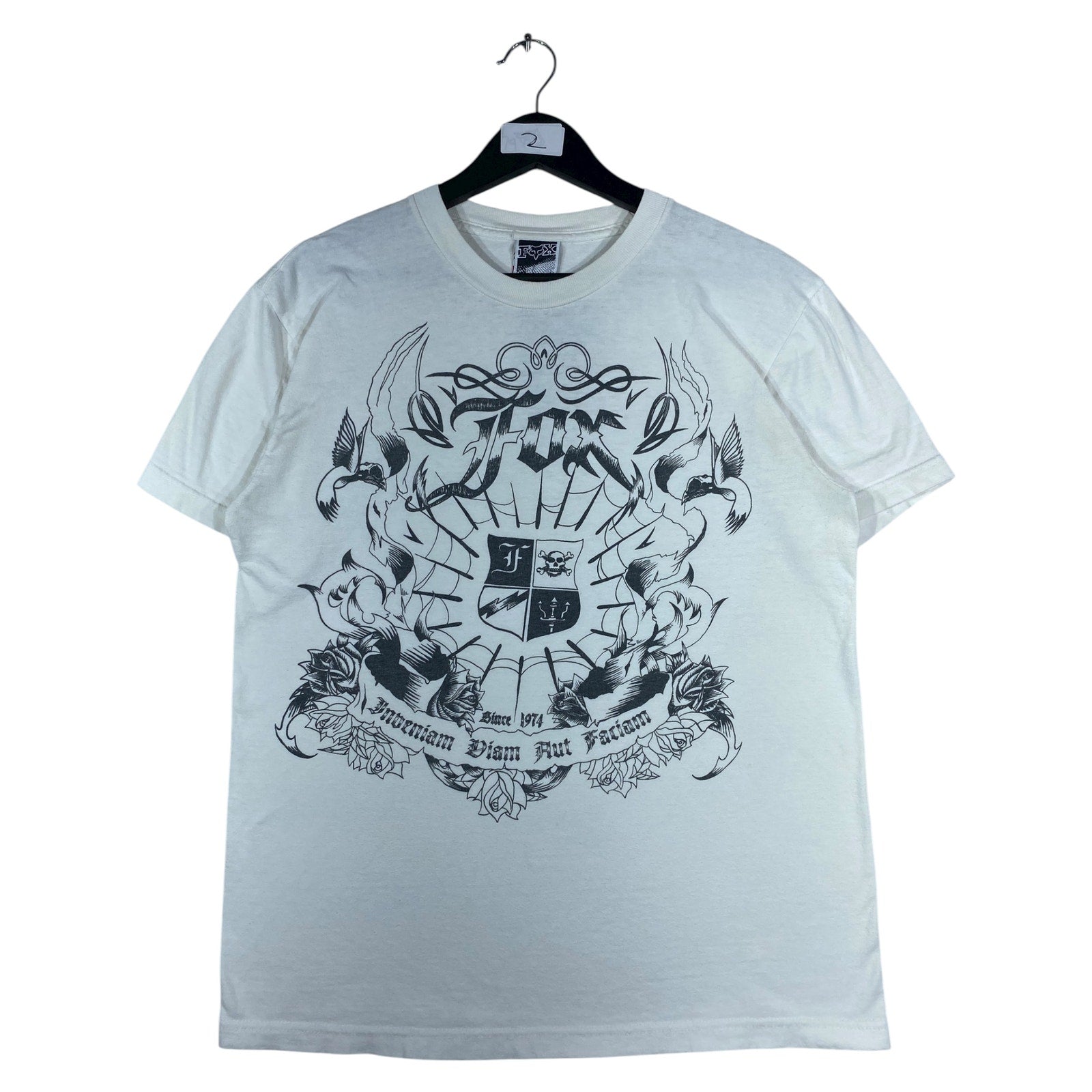 Vintage Fox Gothic Graphic Print T-Shirt