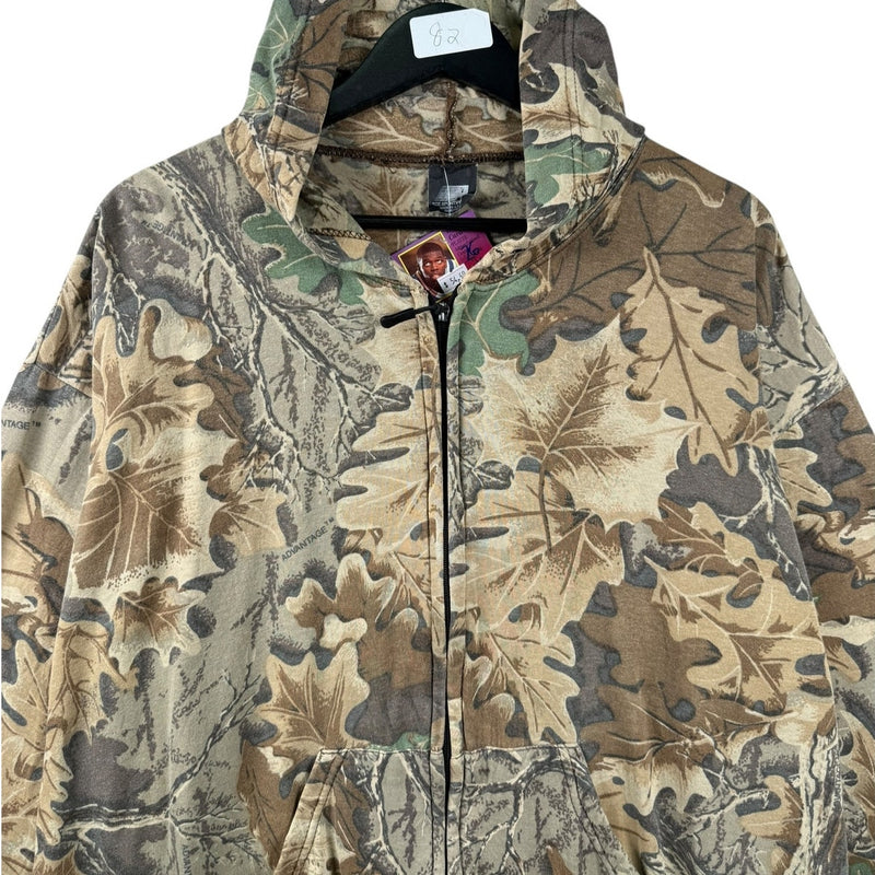 Vintage Ace Sportswear Realtree Camo Full Zip Hoodie