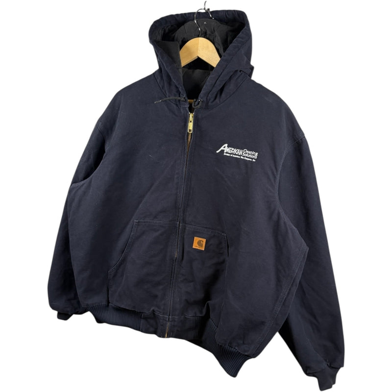 Vintage Carhartt Quilted Full Zip Hooded Workwear Jacket