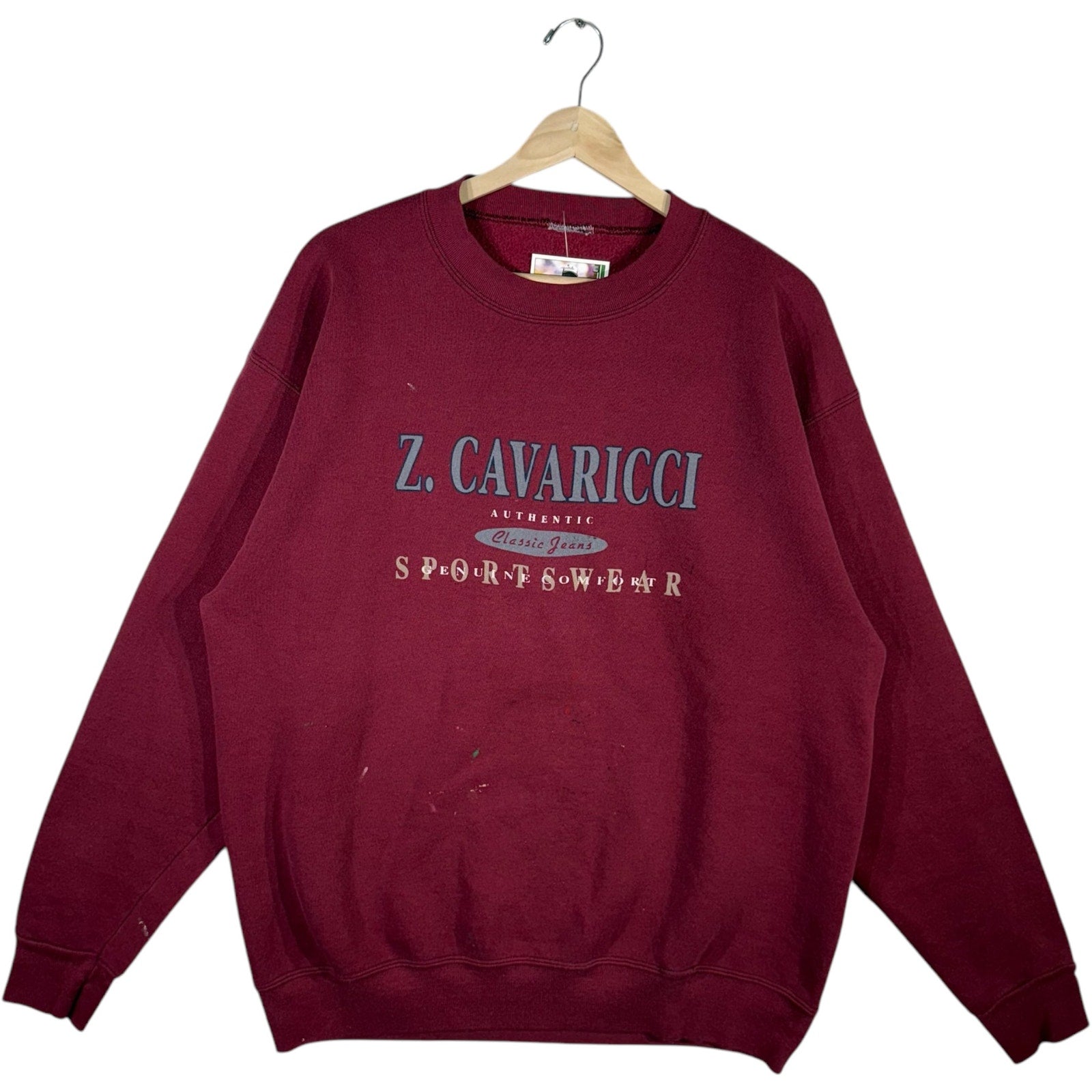 Vintage Z. Cavaricci Sportswear Spellout Pullover Crewneck
