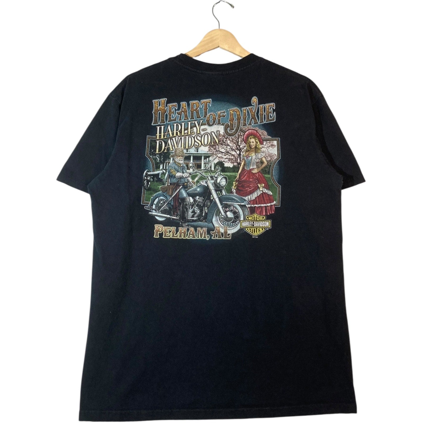 Vintage Harley Davidson Heart Of Dixie Crewneck T-Shirt