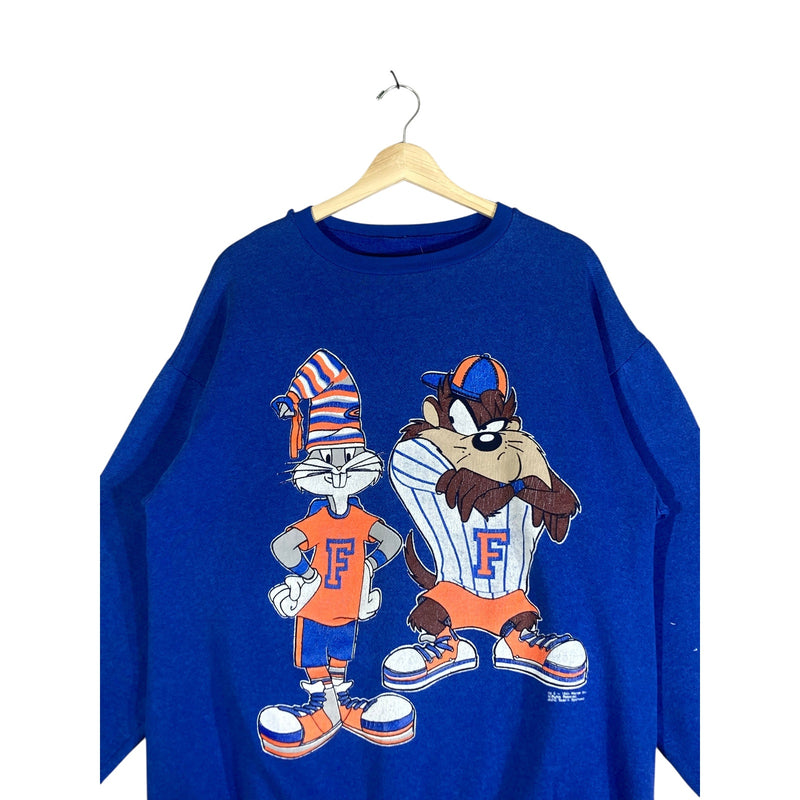 Vintage Looney Tunes Taz & Bugs Bunny Baseball Crewneck