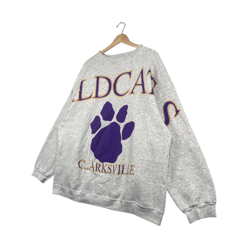 Vintage Clarksville Wildcats Paw Print Crewneck