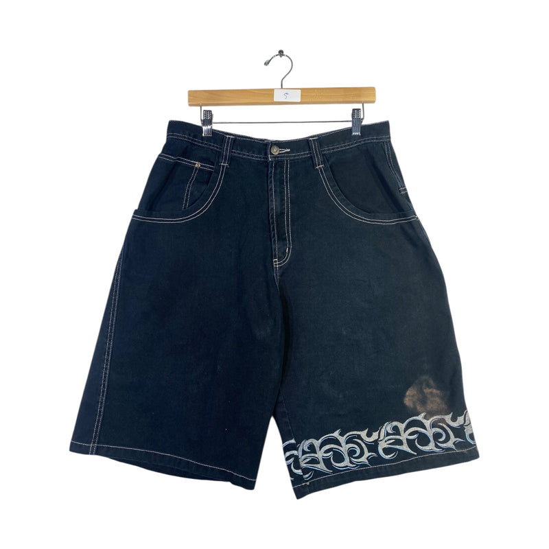 Vintage Ignition Tribal Embroidered Denim Shorts 36