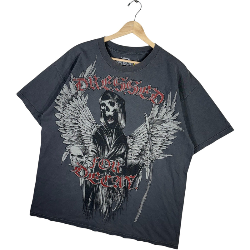 Vintage Y2K Skeleton "Dressed For Decay" Tee
