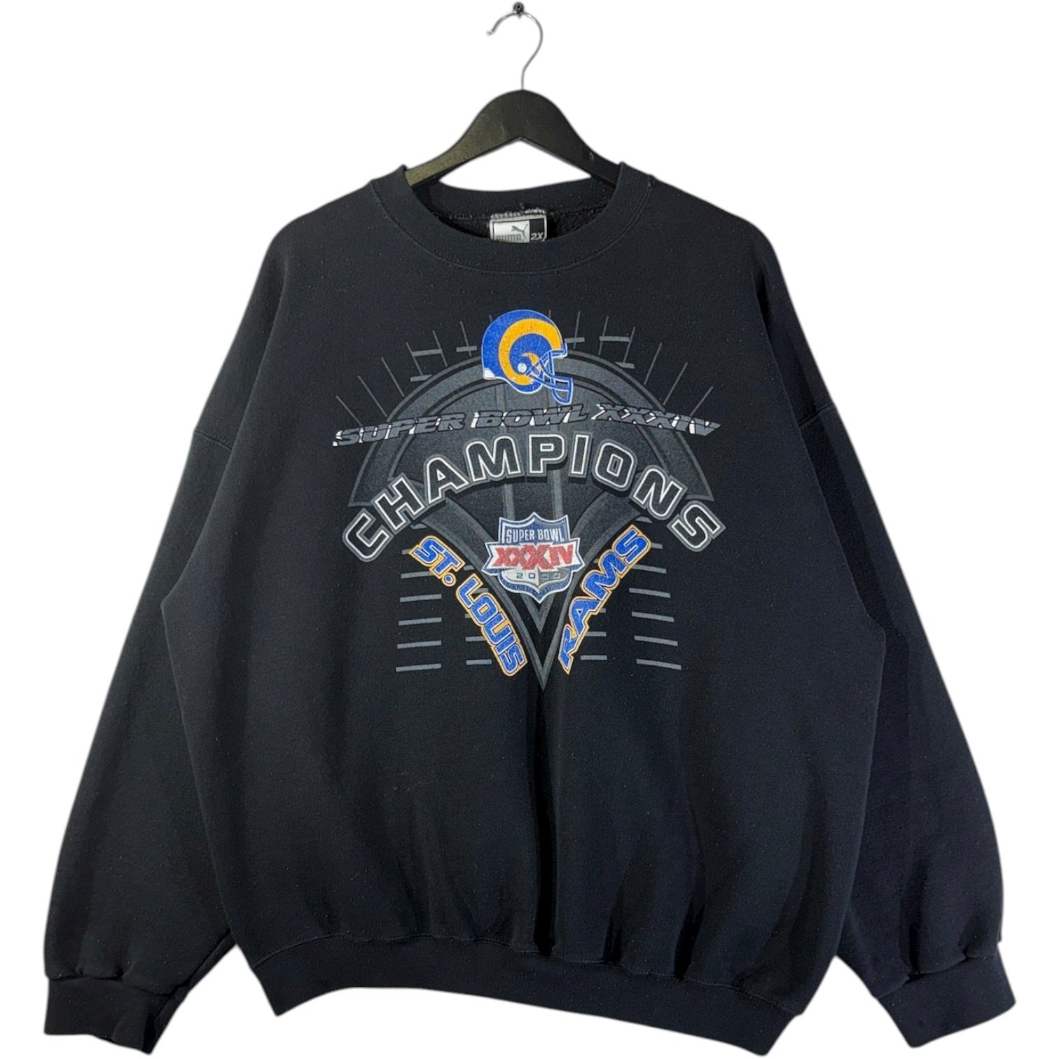 Vintage PUMA St. Louis Rams Super Bowl XXXIV Champ Crewneck