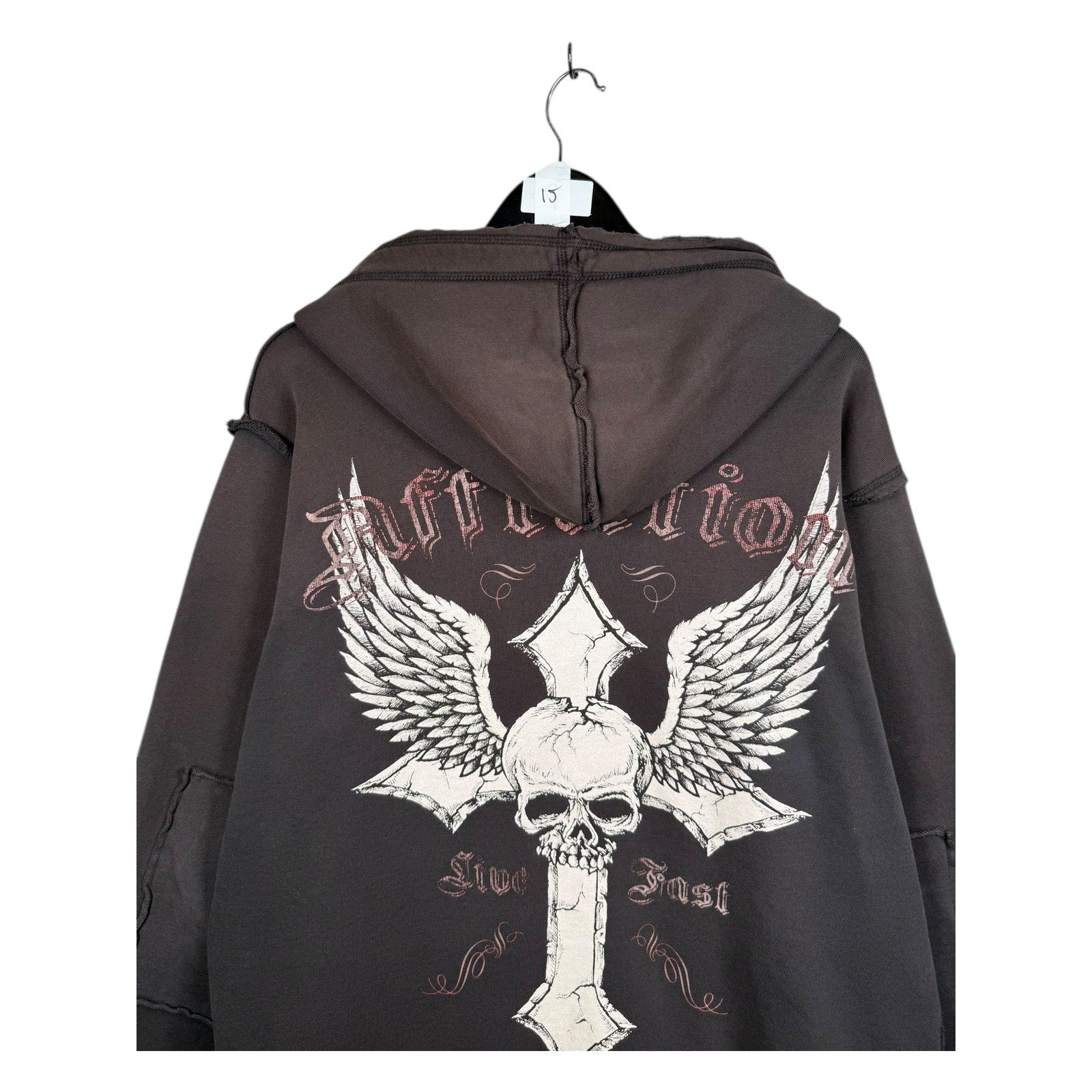 Vintage Affliction Live Fast Cross Full Zip Hoodie
