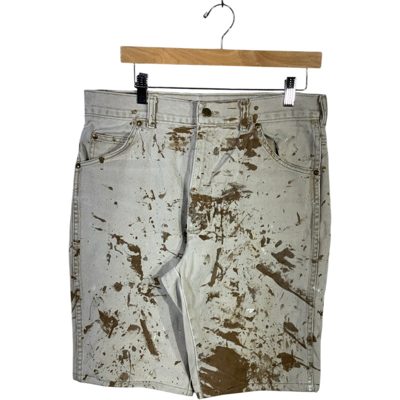Vintage Eddie Bauer Splattered Denim Shorts 34