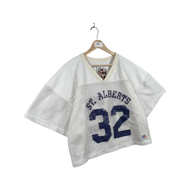 Vintage Russell Athletic St. Alberts Y2K Cropped Jersey