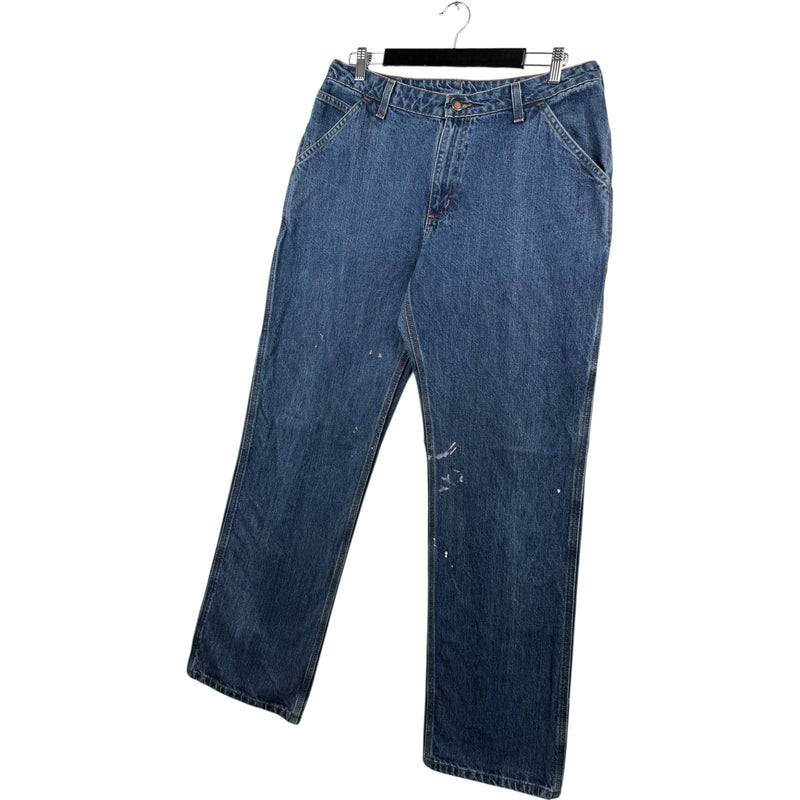 Vintage Carhartt Carpenter Straight Leg Denim Jeans 14x34