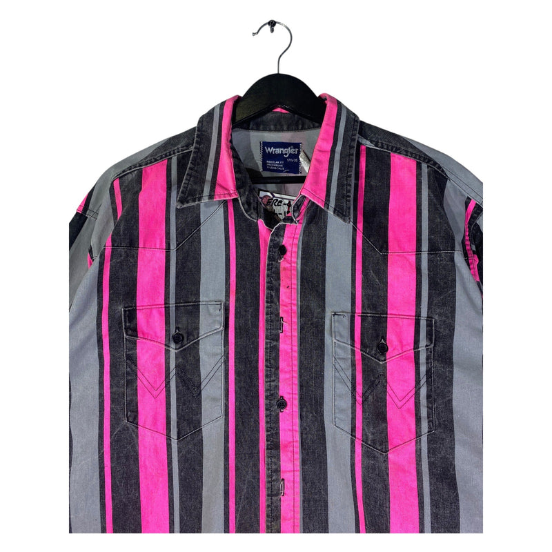 Vintage Wrangler Long Sleeve Striped Button Up