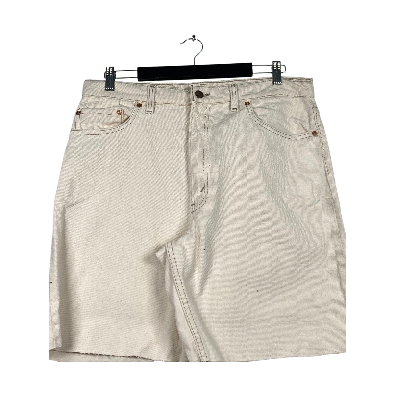 Vintage White Levi's Denim Shorts 36