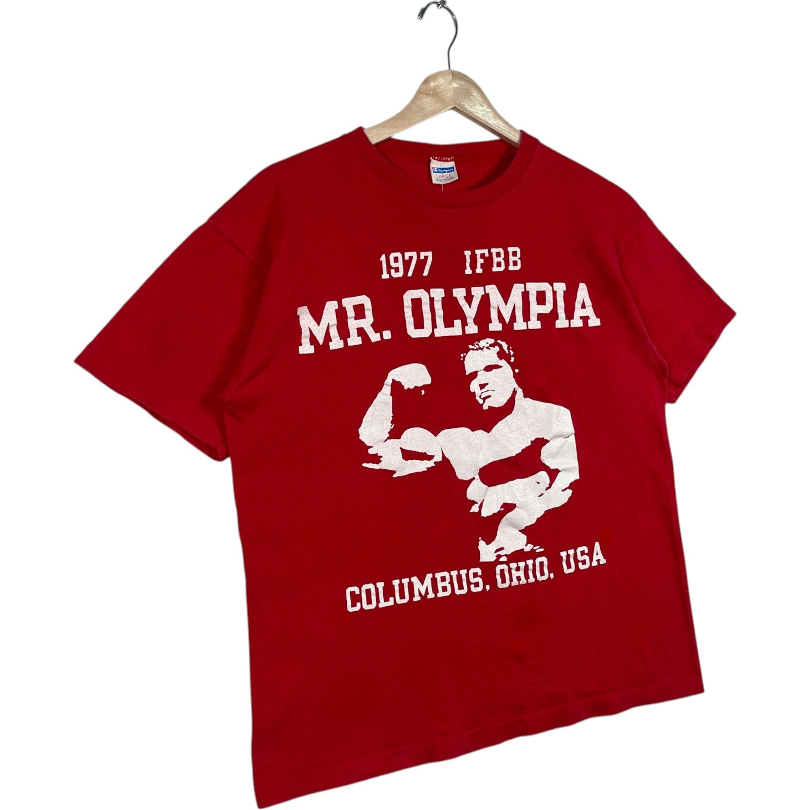 Vintage IFB Arnold Schwarzenegger Mr.Olympia Tee 1977
