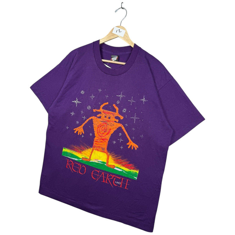 Vintage Red Earth Graphic T-Shirt 1992