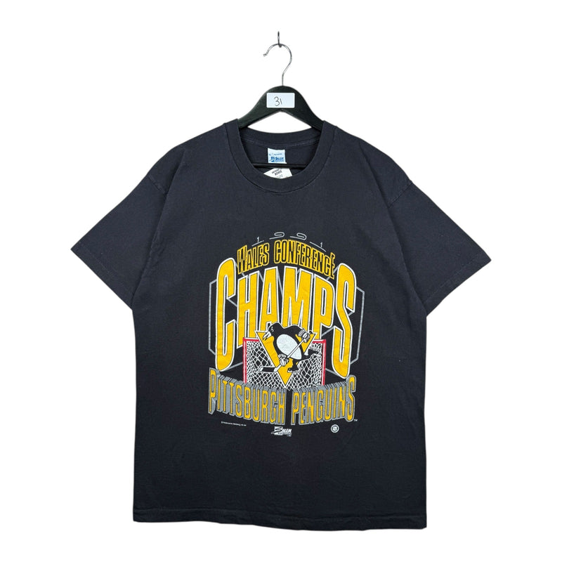 Vintage Pittsburgh Penguins NHL Whales Conference T-Shirt 1991