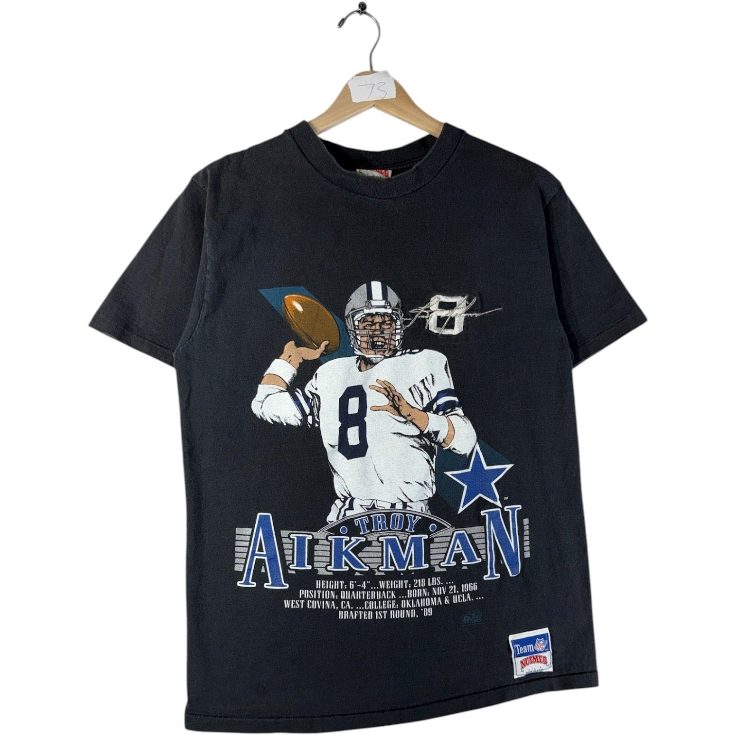 Vintage Troy Aikman NFL Graphic 90s T-Shirt