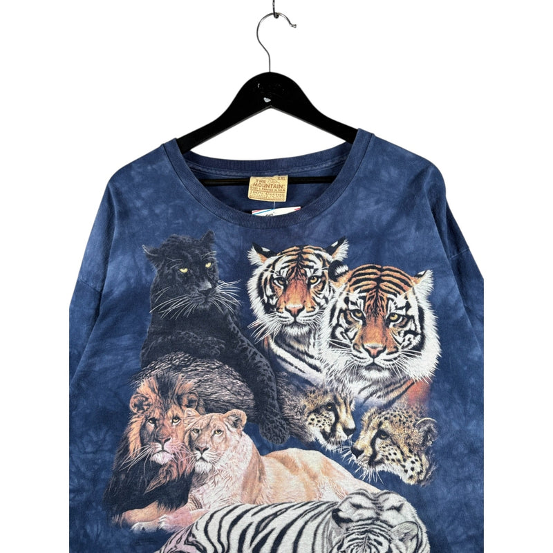 Vintage Tie Dye Wild Animals Print Long Sleeve
