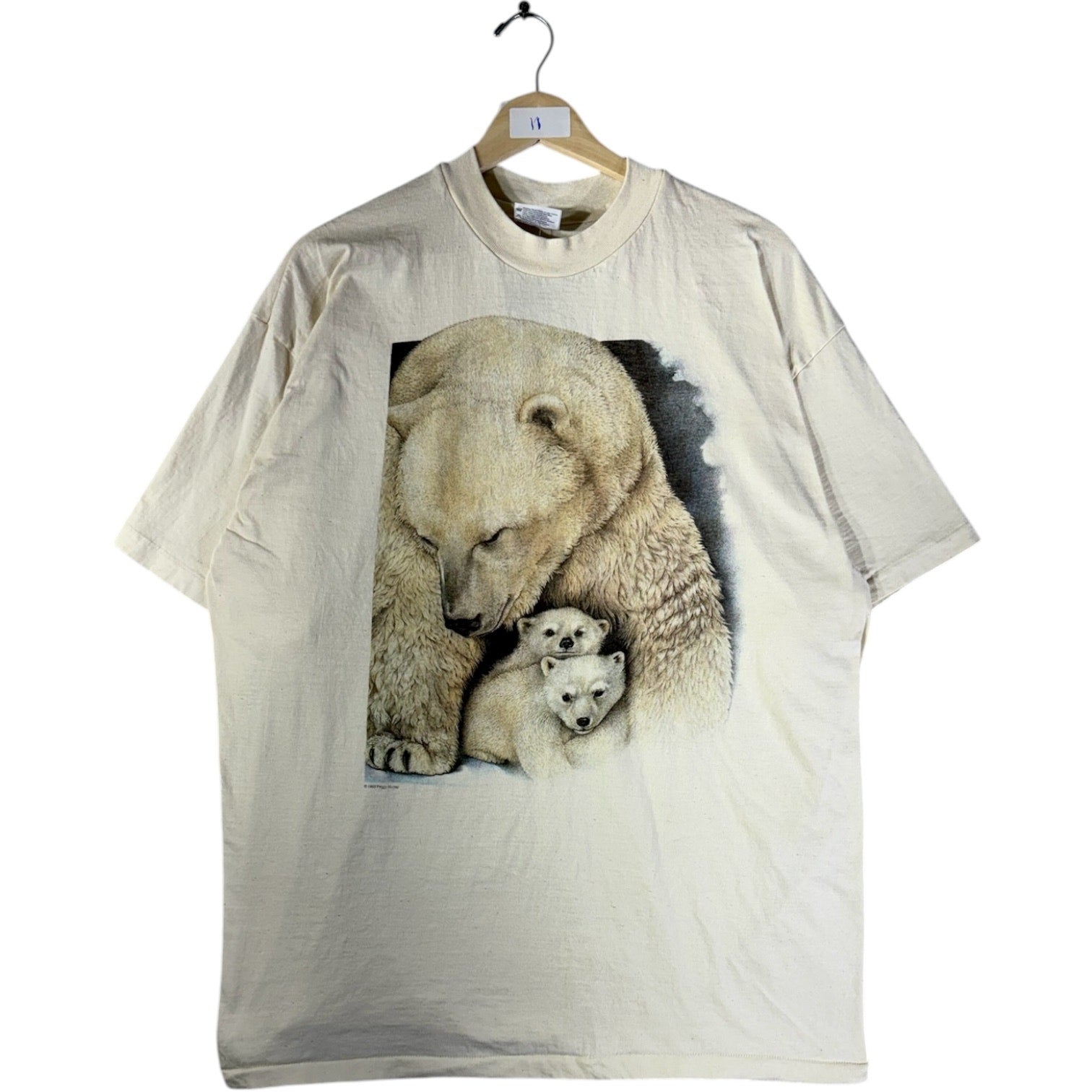 Vintage Polar Bear Family Wildlife Graphic T-Shirt