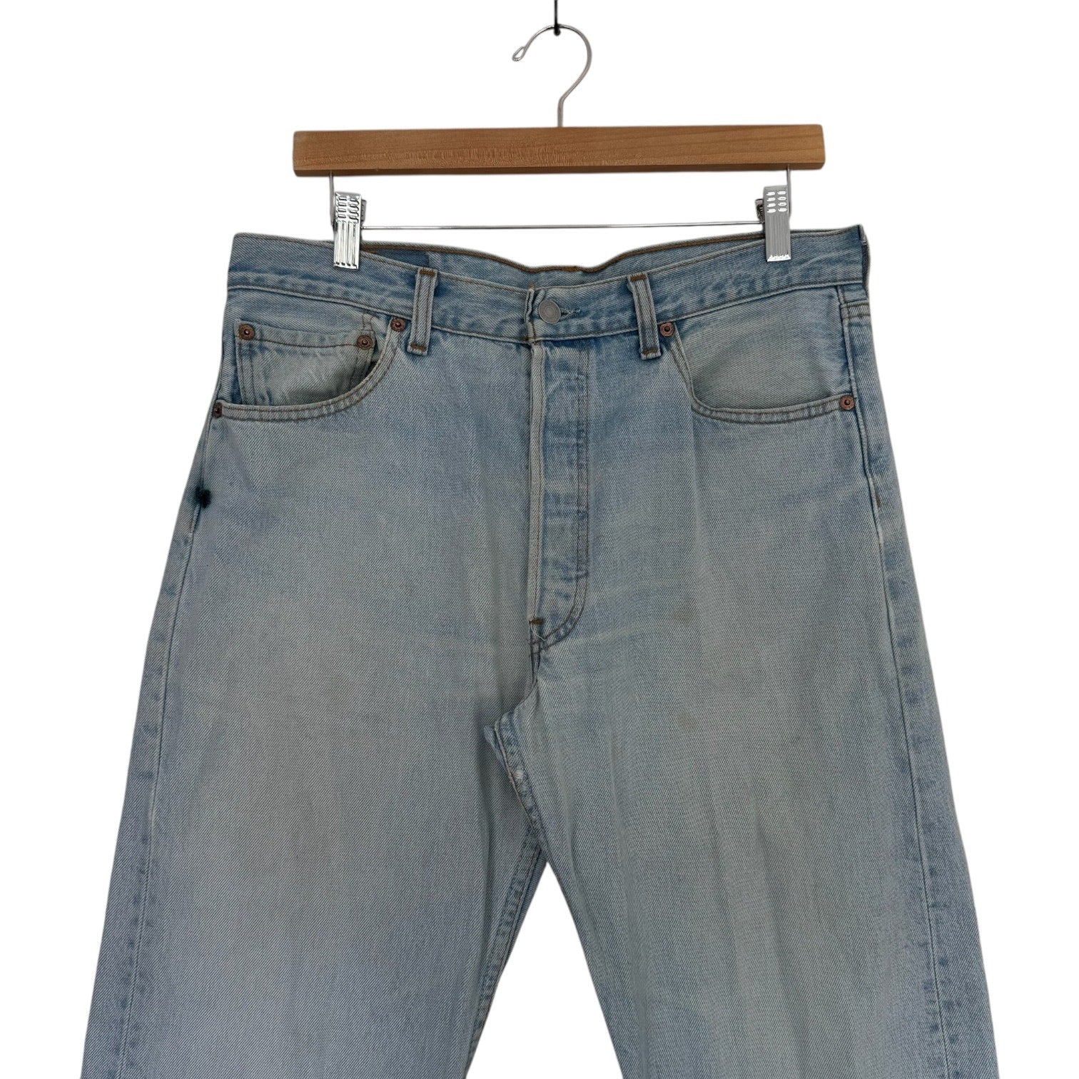 Vintage Levi's 501 Light Wash Straight Leg Jeans 34x30