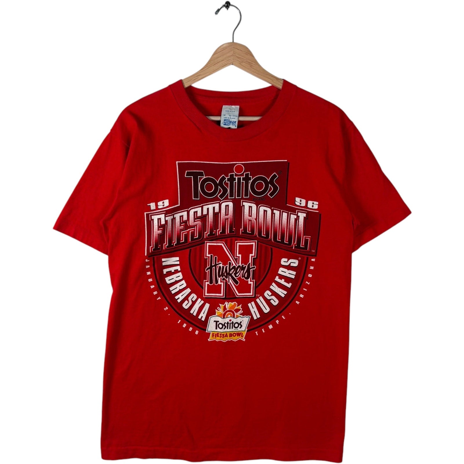 Vintage University Of Nebraska Tostitos Fiesta Bowl Tee 1996 M