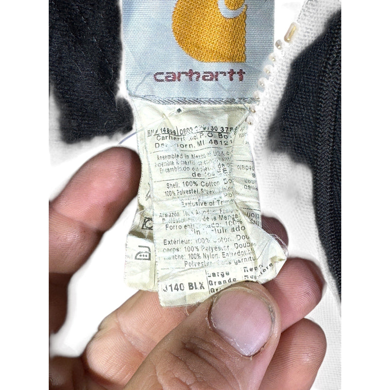 Vintage Carhartt Canvas Hooded Full Zip Workwear Jacket