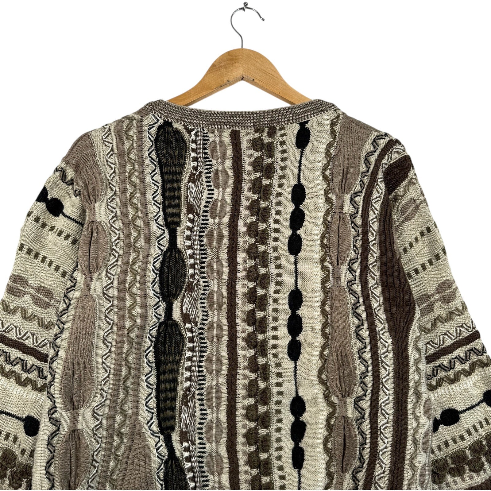 Vintage Coogi 3D Knit Striped Textured Sweater