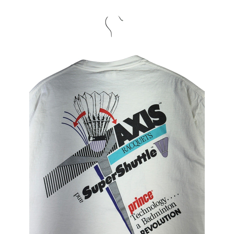 Vintage Prince Axis Racquets & Super Shuttle Tennis T-Shirt