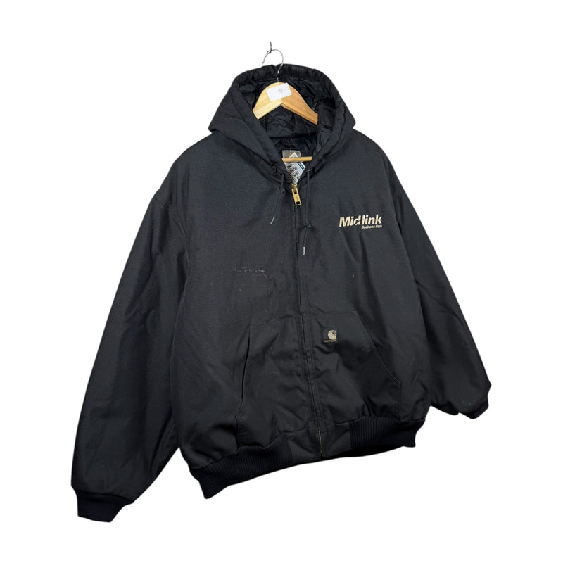 Vintage Carhartt Canvas Full Zip Hooded Workwear Jacket