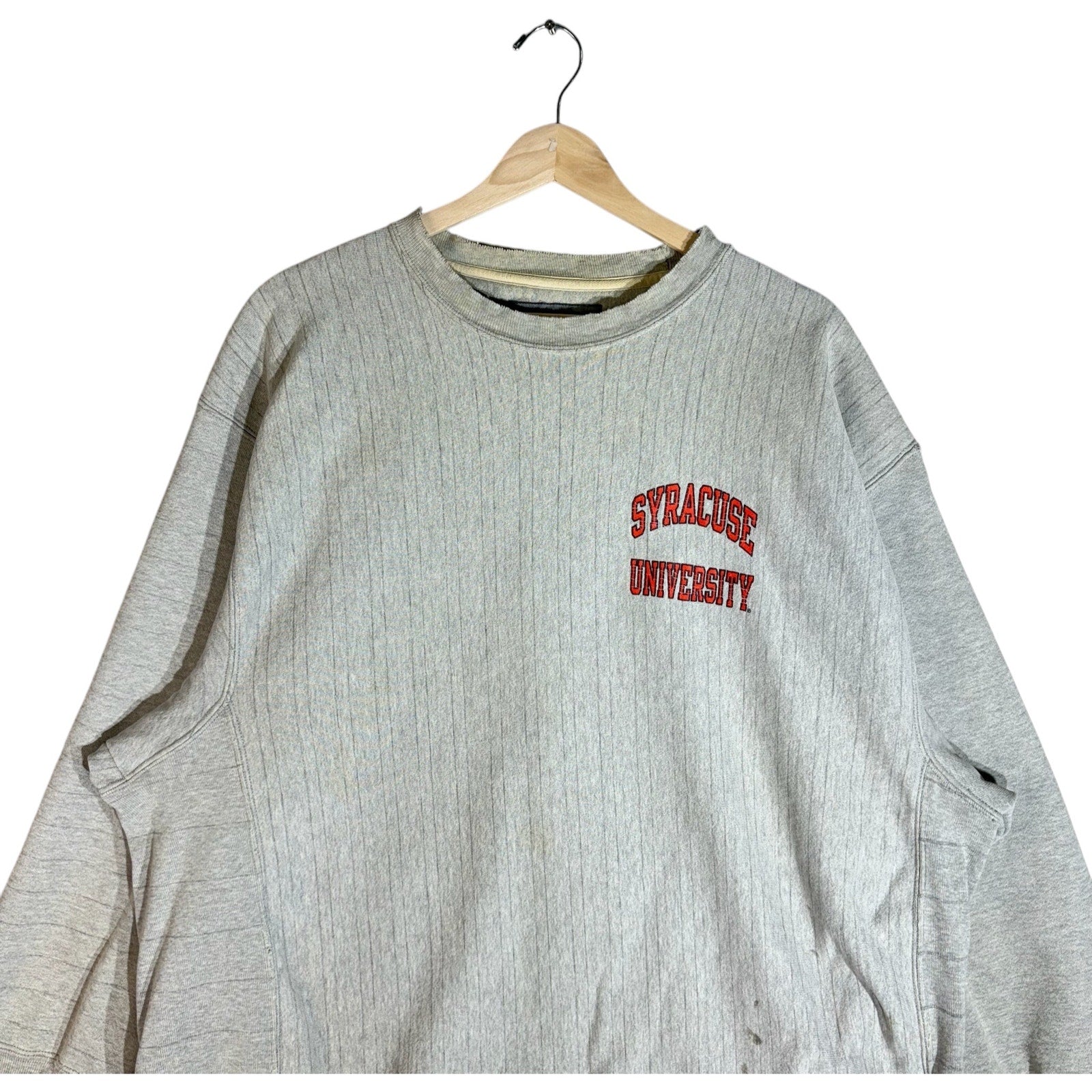 Vintage Syracuse University Striped Mullet Crewneck