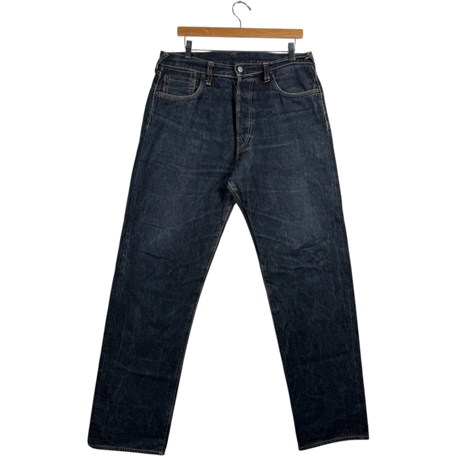 Y2K Evisu Quote Straight Leg Denim Jeans 34x33