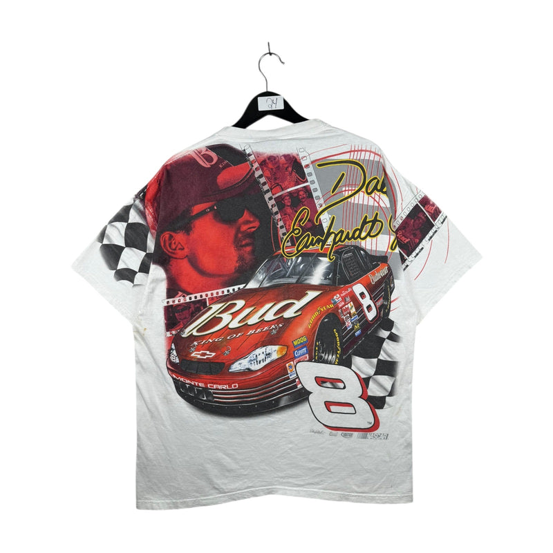 Vintage Budweiser #8 NASCAR All Over Print T-Shirt