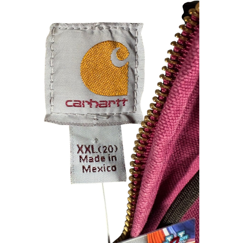 Vintage Carhartt Sherpa Lined Hooded Full Zip Workwear Jacket