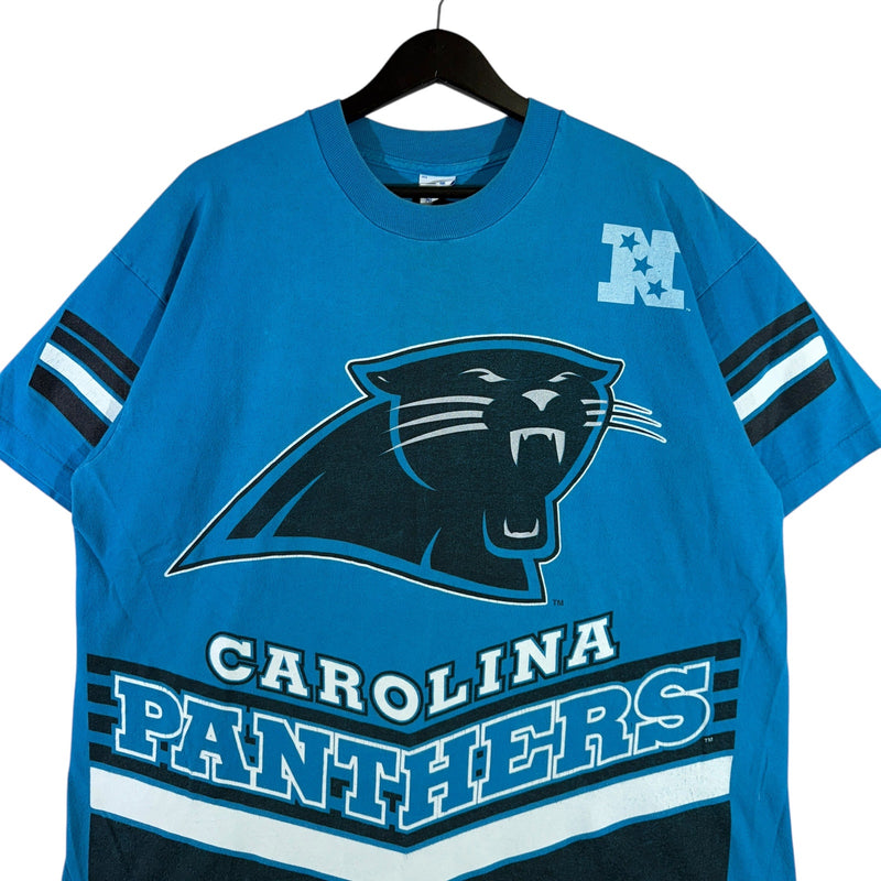 Vintage Carolina Panthers Team Logo Jersey Style NFL Tee