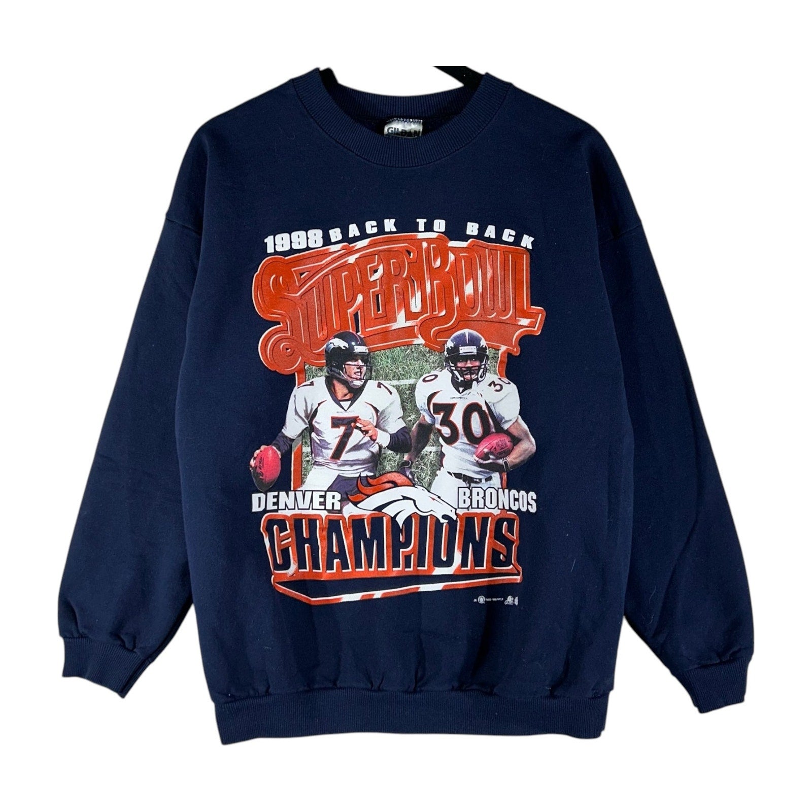 Vintage Denver Broncos Back To Back Champions NFL Crewneck