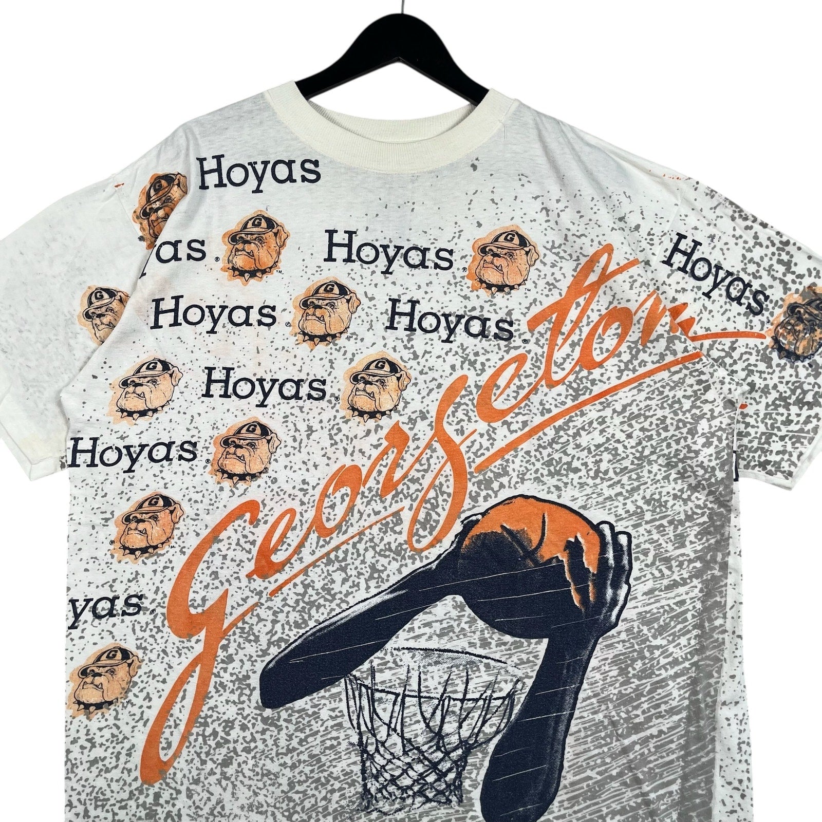 Vintage Georgetown University Hoyas Basketball AOP Tee