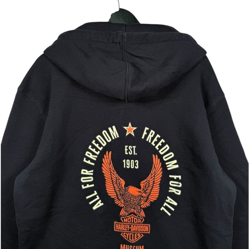 Vintage Harley Davidson Museum Milwaukee Zip Up Hoodie