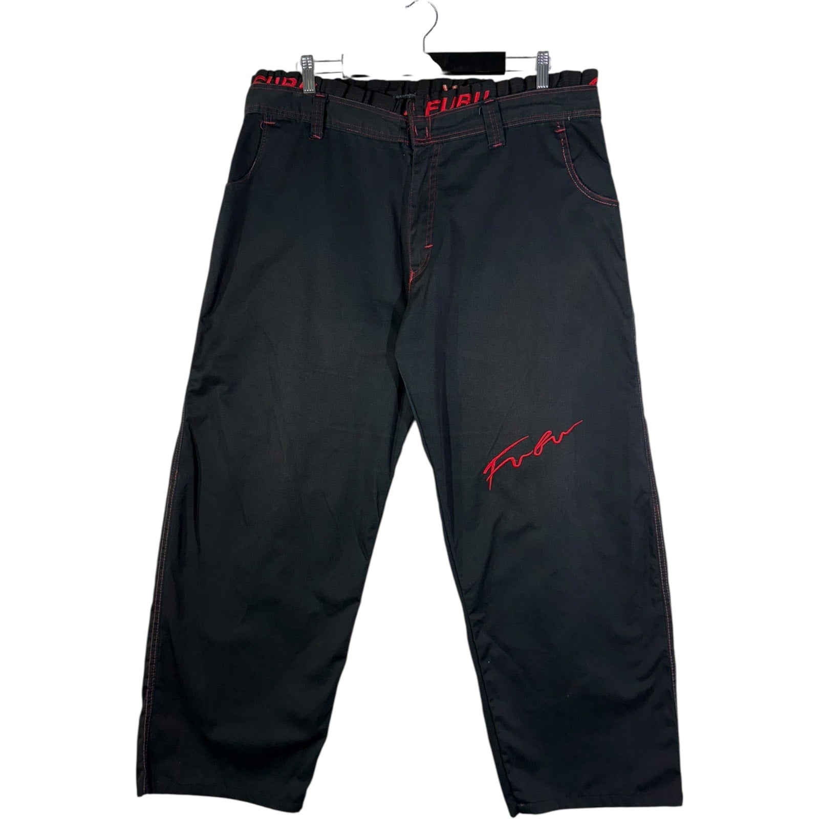 Vintage Fubu Straight Leg Embroidered Pants