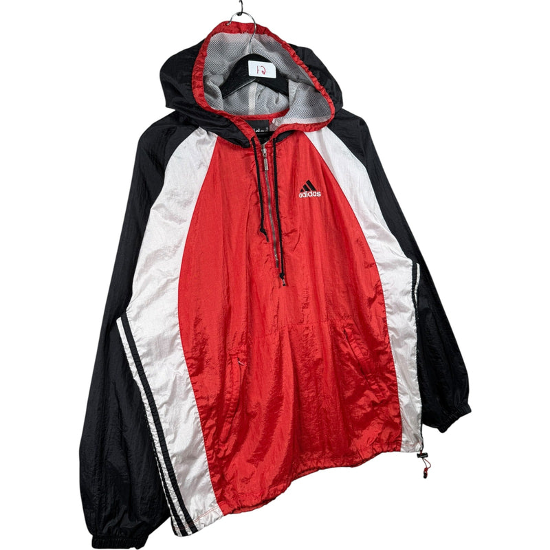 Vintage Adidas 1/2 Zip Light Jacket Hoodie Windbreaker