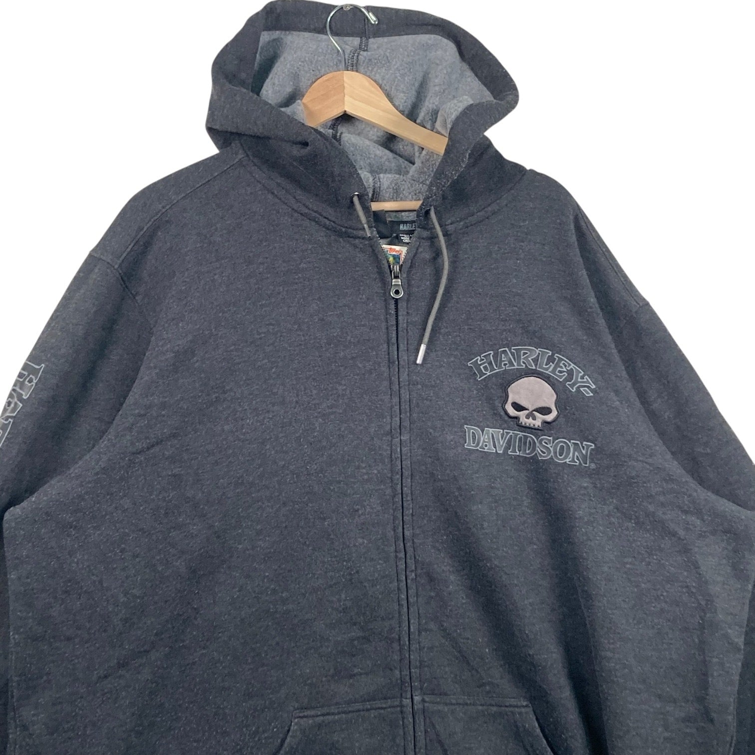 Vintage Harley Davidson Motorcycle Zip Up Hoodie