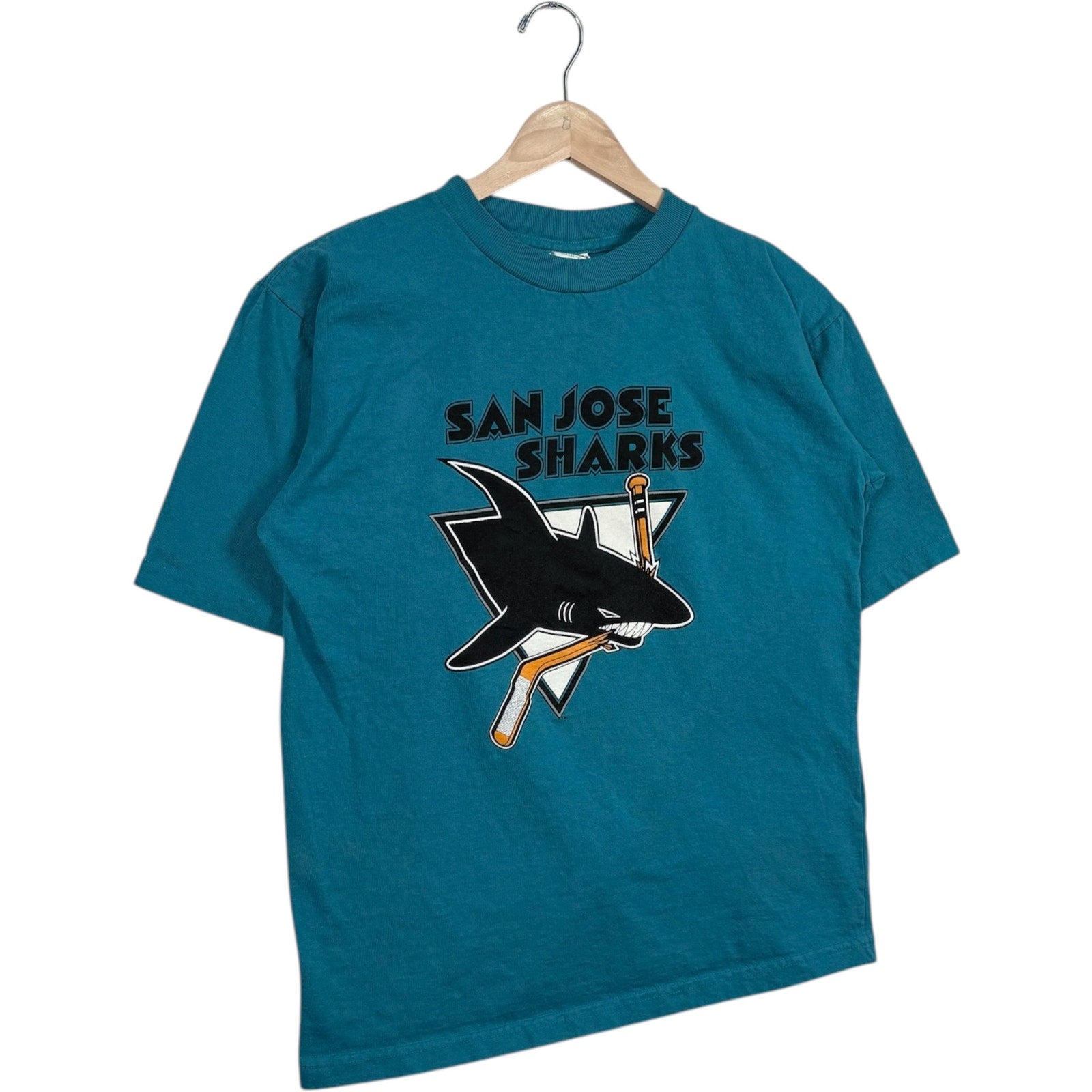 Vintage Youth San Jose Sharks Spellout Logo NHL Tee