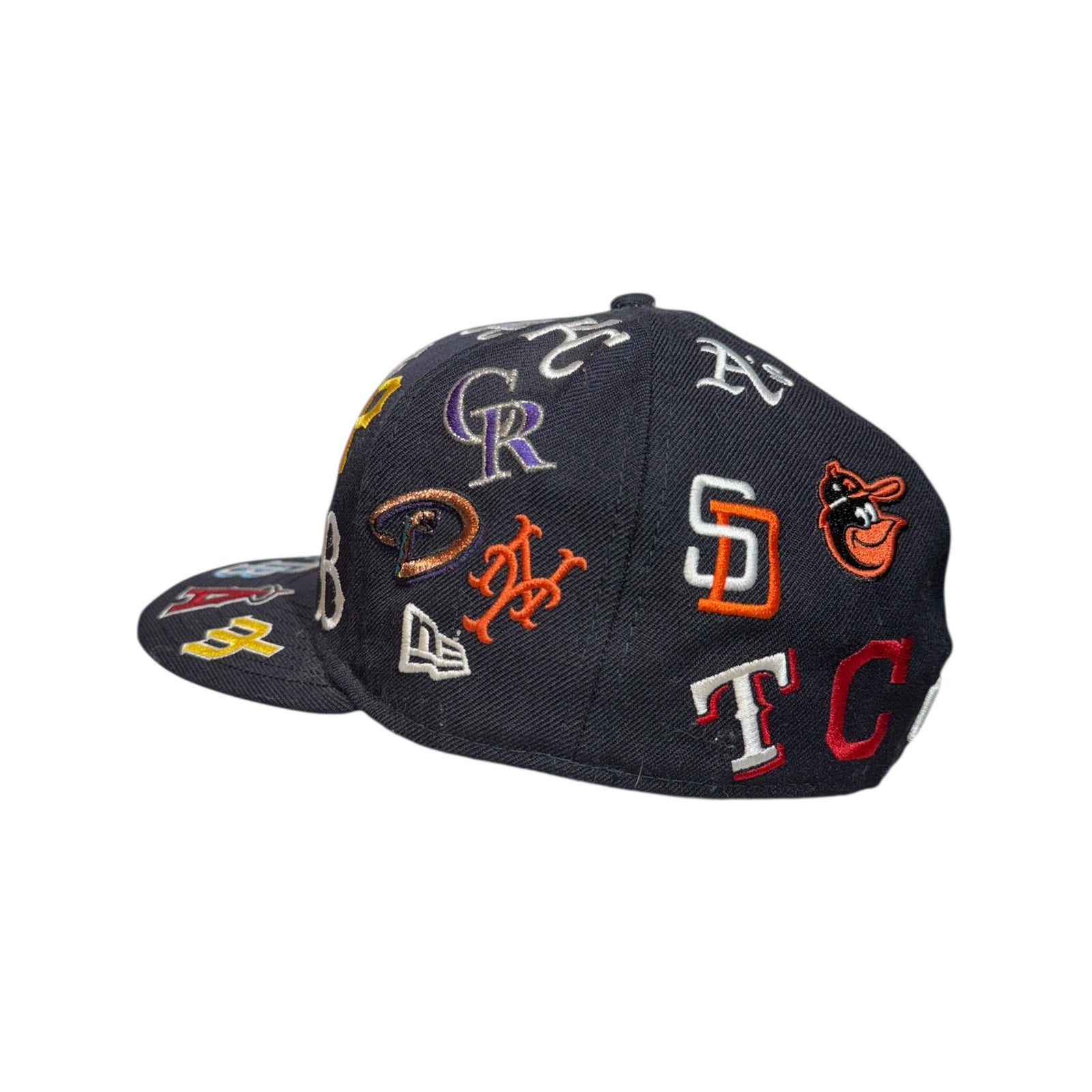 Vintage Supreme x New Era MLB Team Logos Fitted Hat